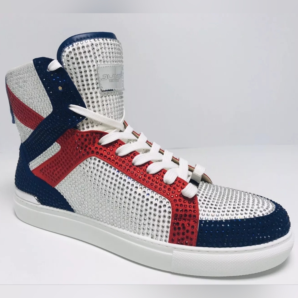 Men's J75 by Jump Spezia High White | Navy | Red Fashion Sneakers